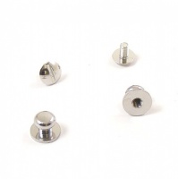 Small Wide Sam Browne Stud - Silver - Pack of 2