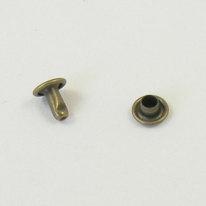 7mm Double Cap Antiqued Brass Rivets - artisanleather.co.uk