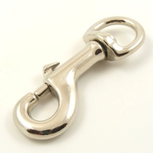 SALE 16mm HEAVY Nickel Plated Trigger Clip Round Eye