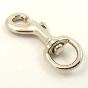 SALE 16mm HEAVY Nickel Plated Trigger Clip Round Eye