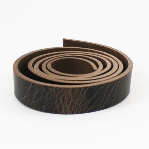 3.6-4mm Savanna Buffalo Belt Strip - Dark Brown