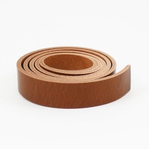 3.5-4mm Buffalo Glossy Strip - Tan