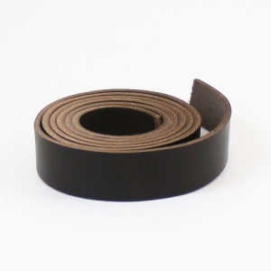 3.5-4mm Buffalo Glossy Strip - Dark Brown