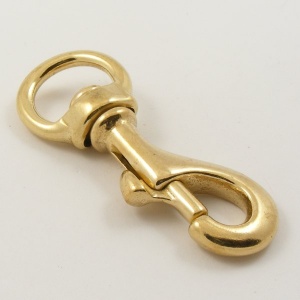 20mm Brass Trigger Clip Round Eye - artisanleather.co.uk