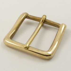 Solid Brass West End Belt Buckle 1 1/2 (38mm) - artisanleather.co.uk