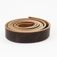 3.6-4mm Savanna Buffalo Belt Strip - Mid Brown